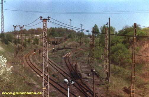Gleisanlagen 900mm bei Neukieritzsch 1995